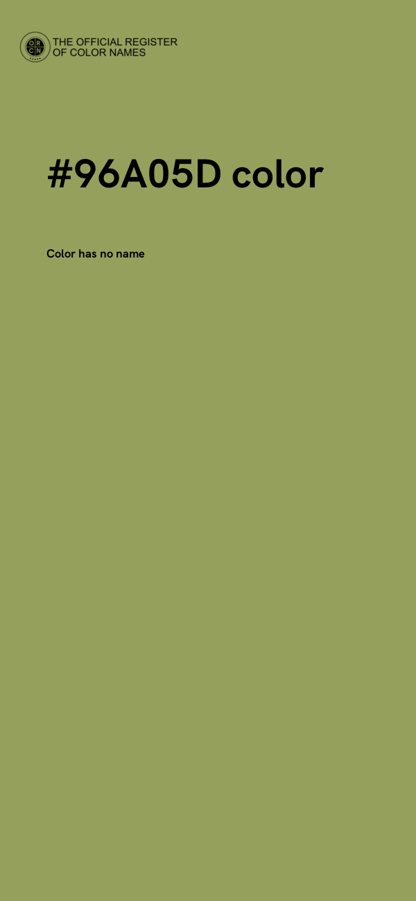 #96A05D color image