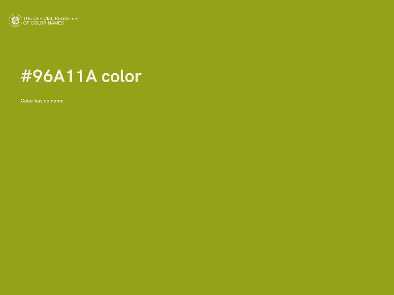 #96A11A color image