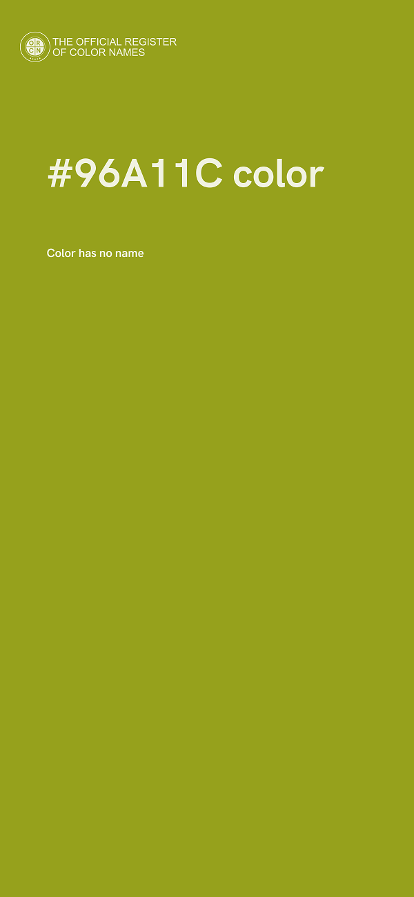 #96A11C color image