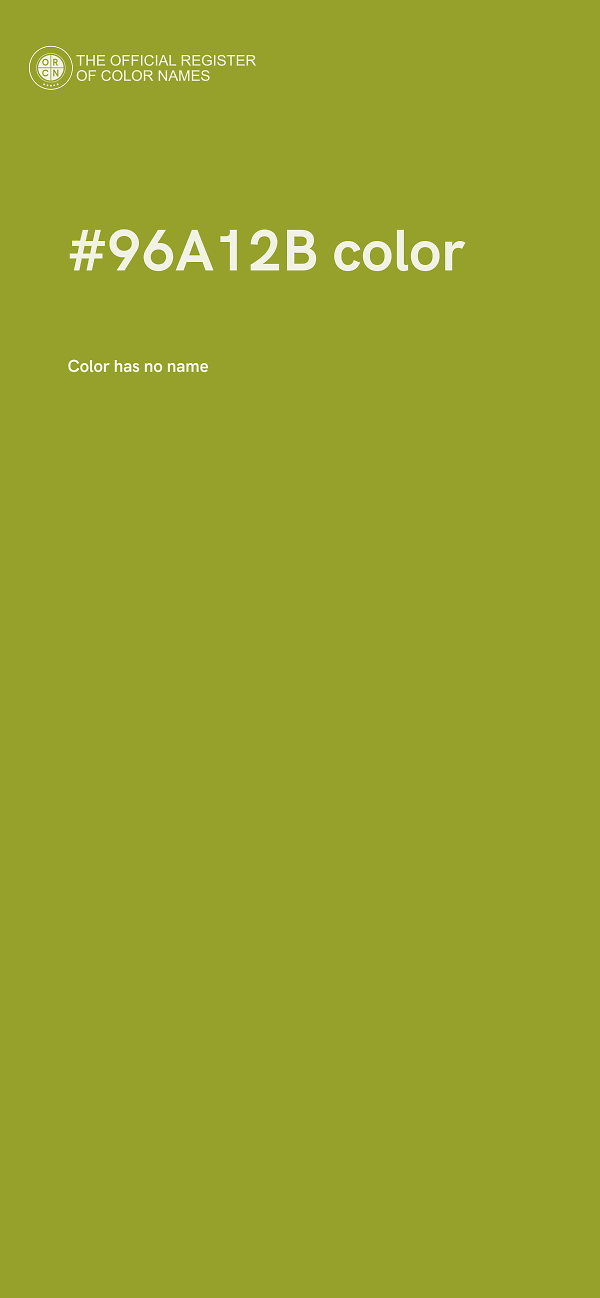 #96A12B color image
