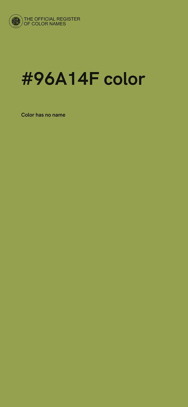 #96A14F color image