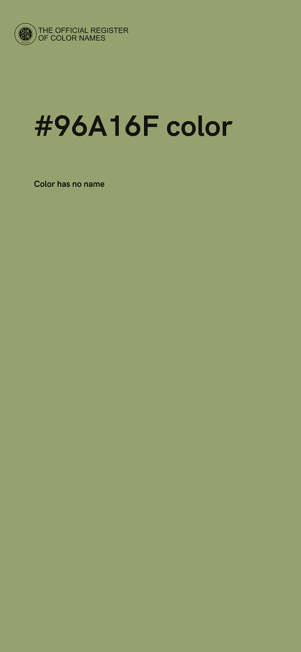 #96A16F color image