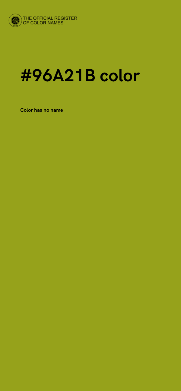#96A21B color image