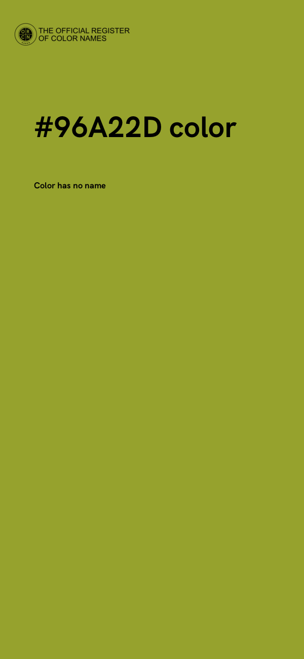 #96A22D color image