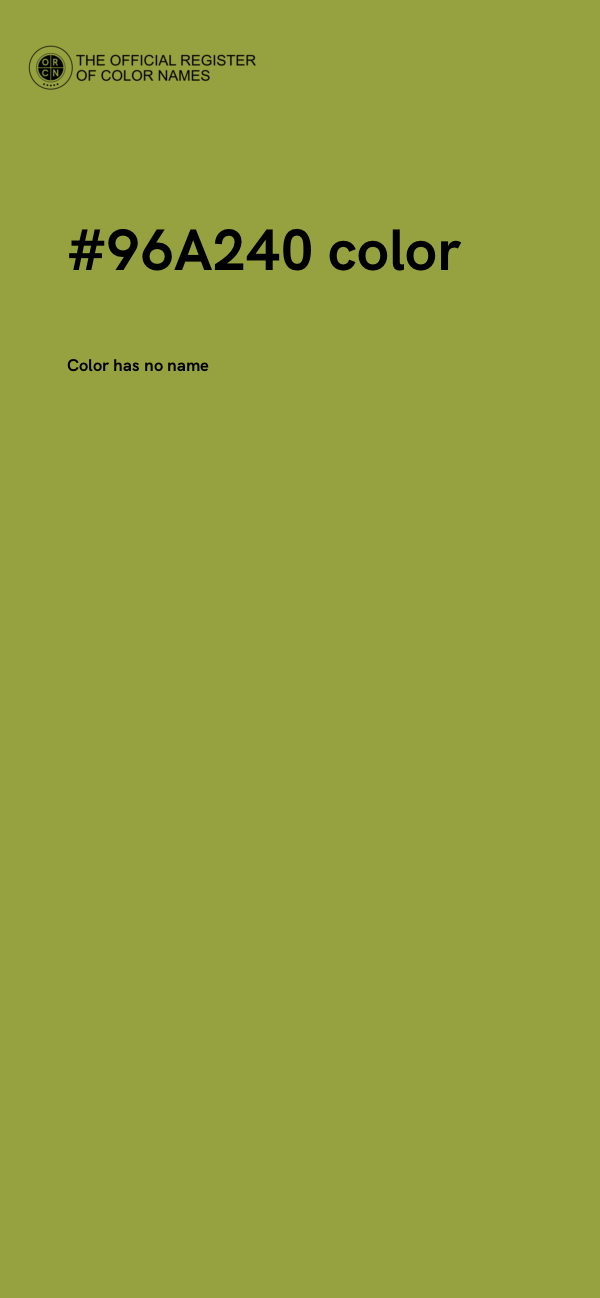 #96A240 color image