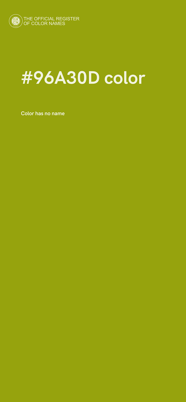 #96A30D color image