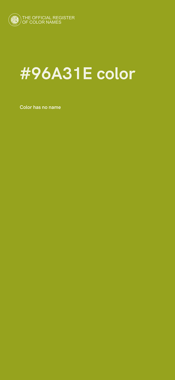 #96A31E color image