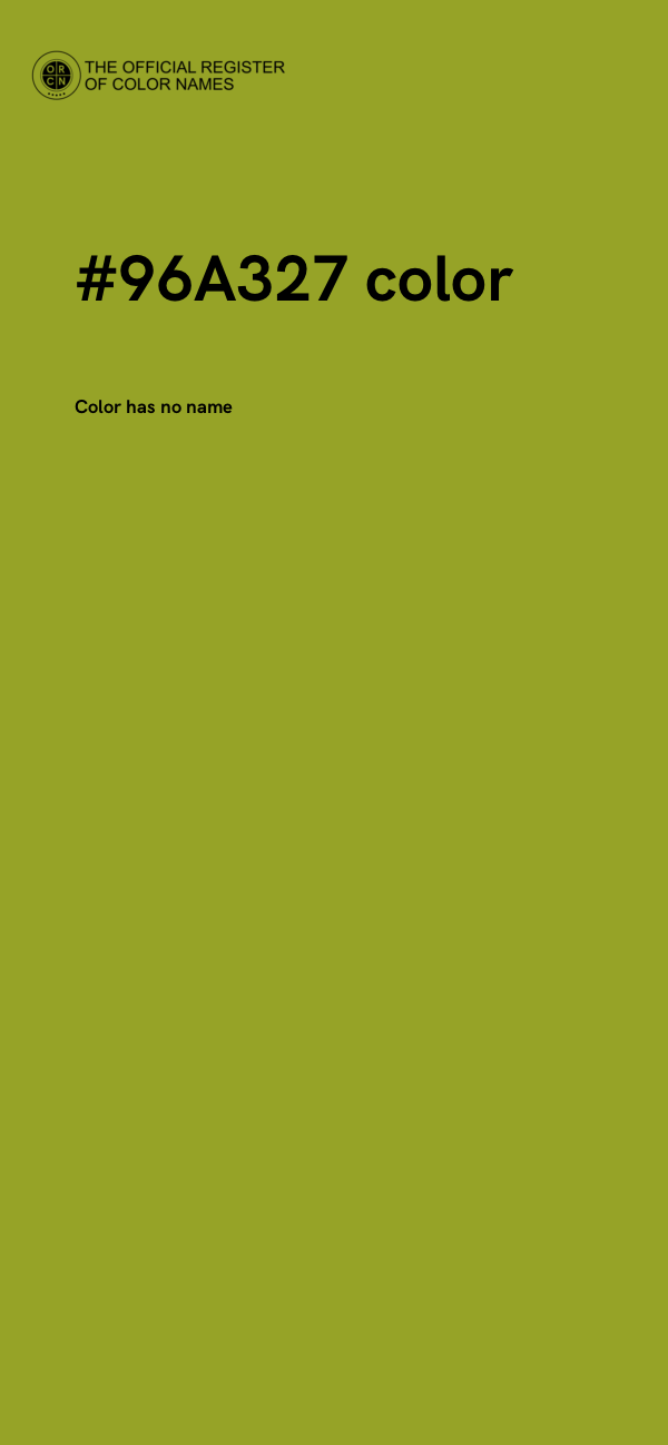 #96A327 color image