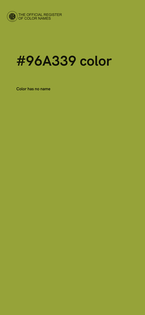 #96A339 color image