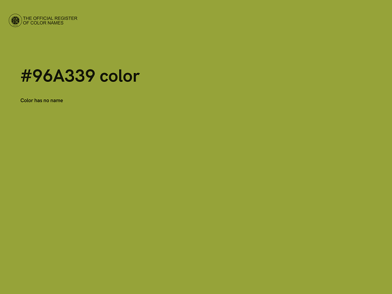 #96A339 color image