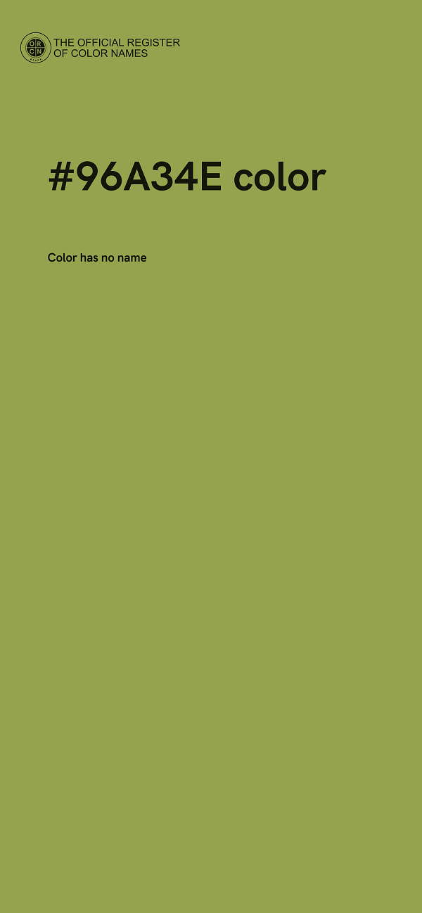 #96A34E color image