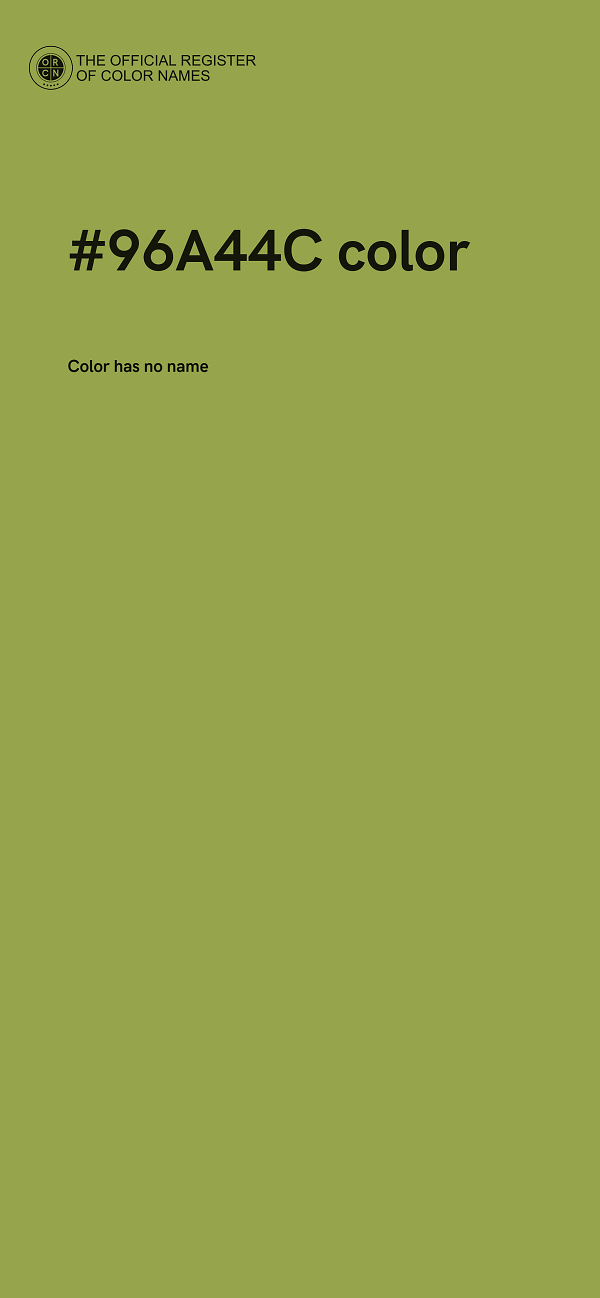 #96A44C color image