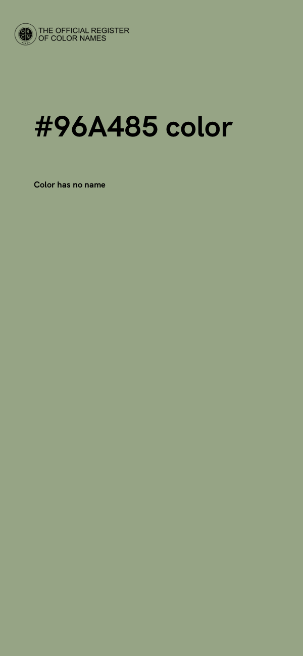 #96A485 color image