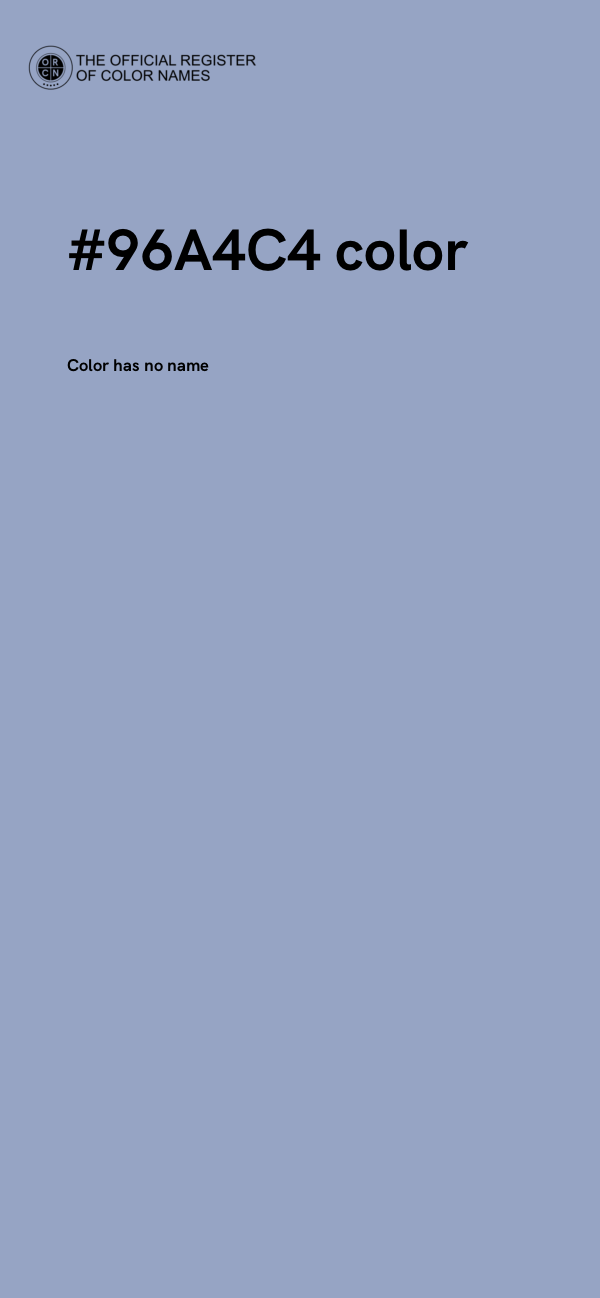 #96A4C4 color image