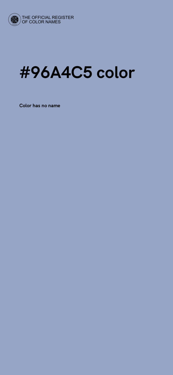 #96A4C5 color image
