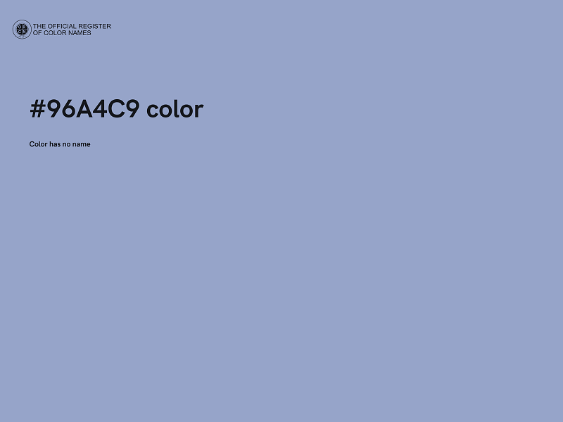 #96A4C9 color image