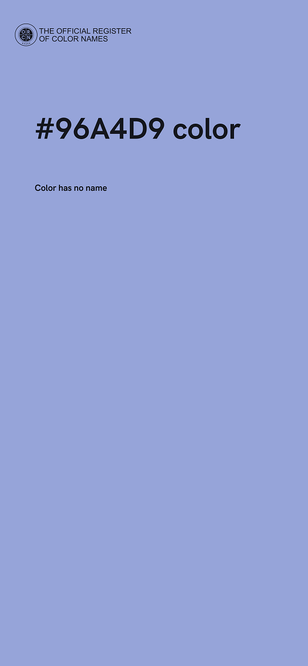 #96A4D9 color image