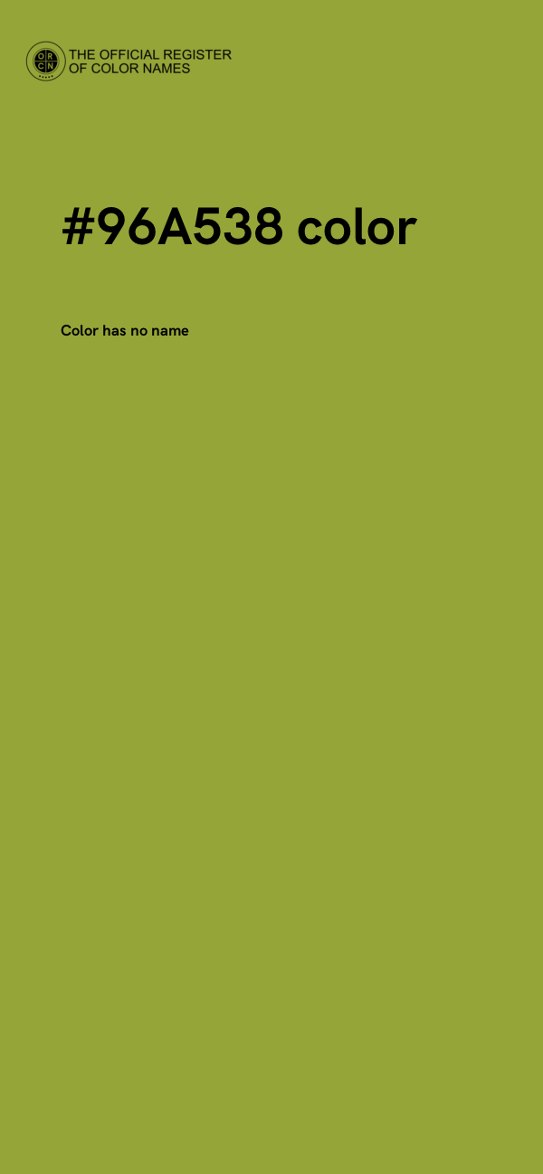 #96A538 color image