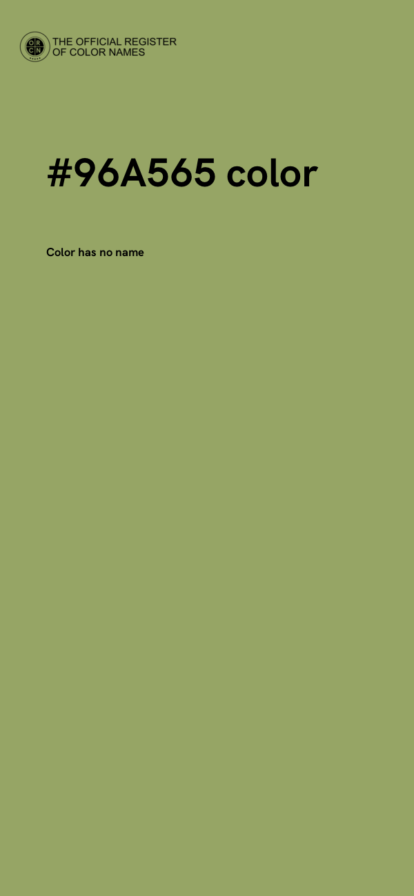 #96A565 color image