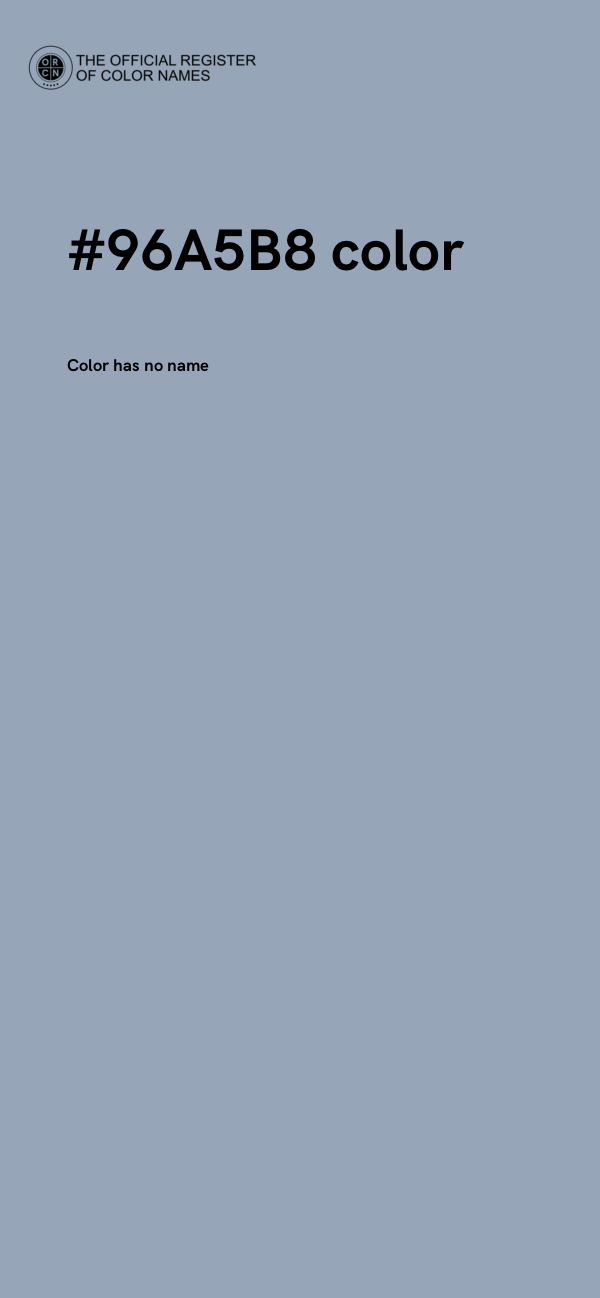 #96A5B8 color image