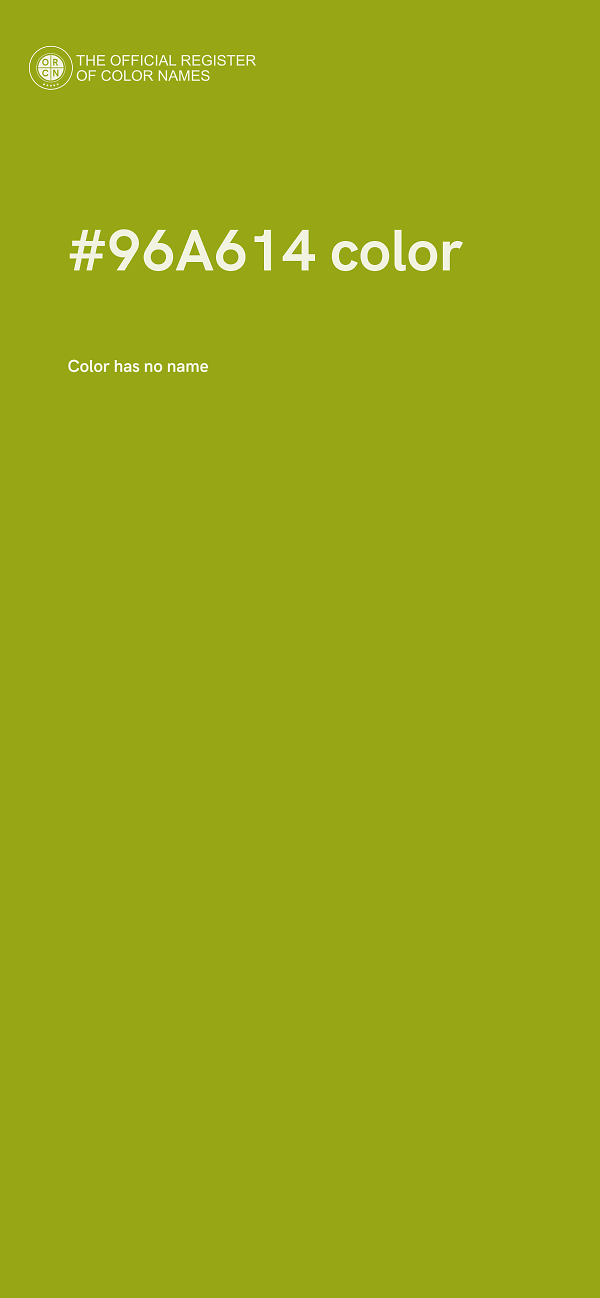 #96A614 color image