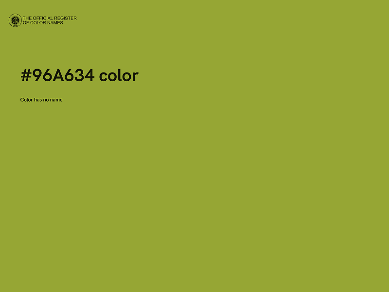 #96A634 color image