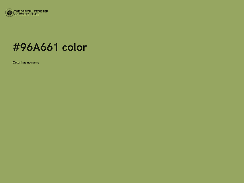 #96A661 color image