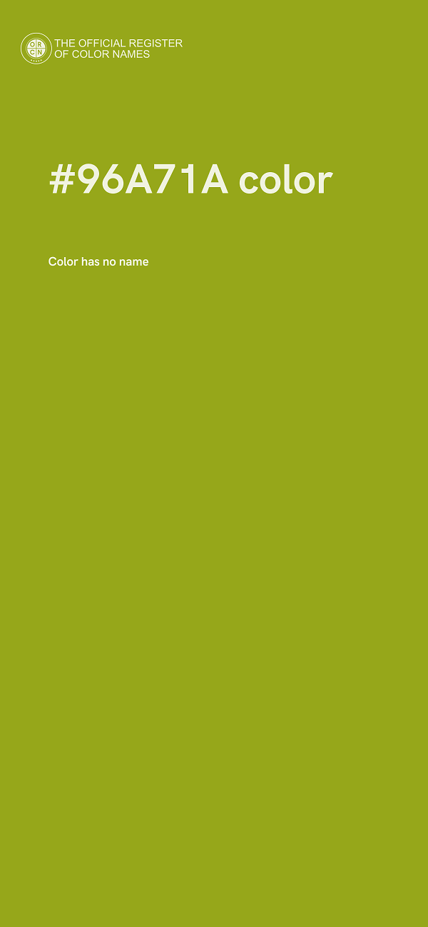 #96A71A color image