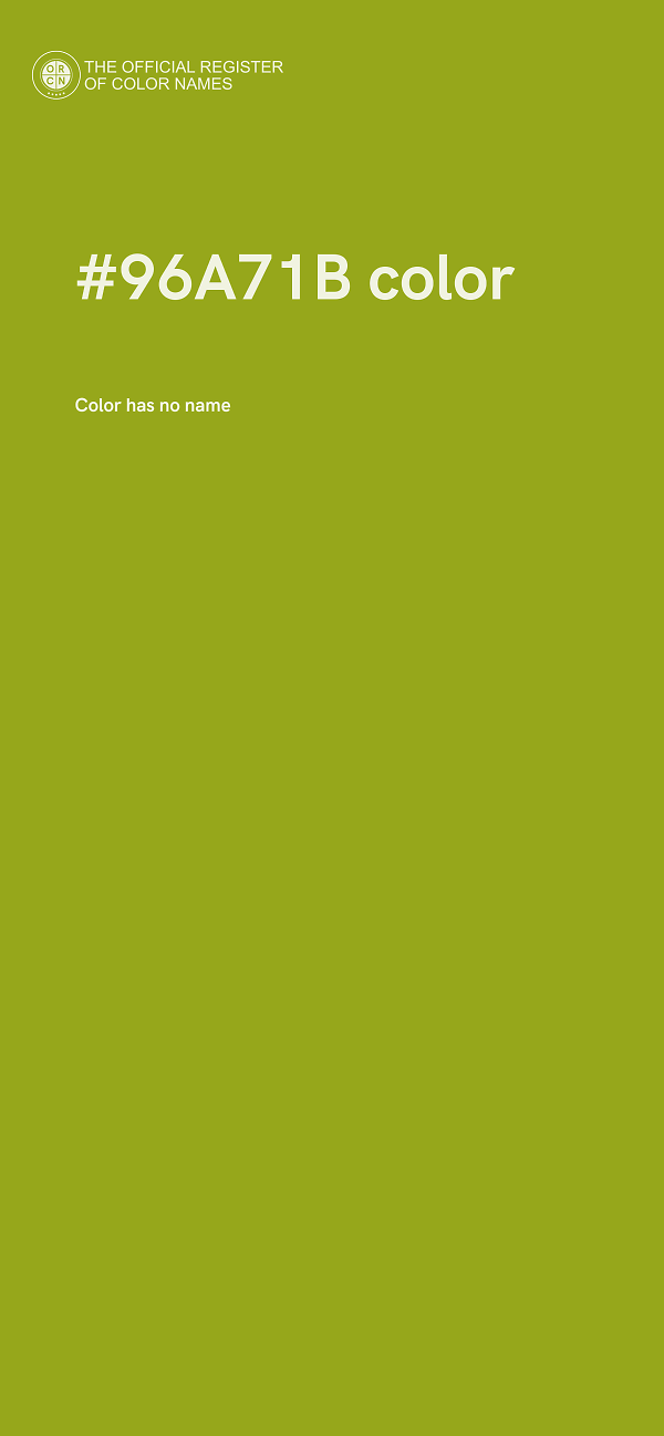 #96A71B color image