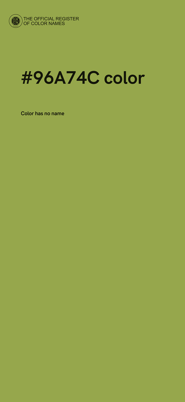 #96A74C color image