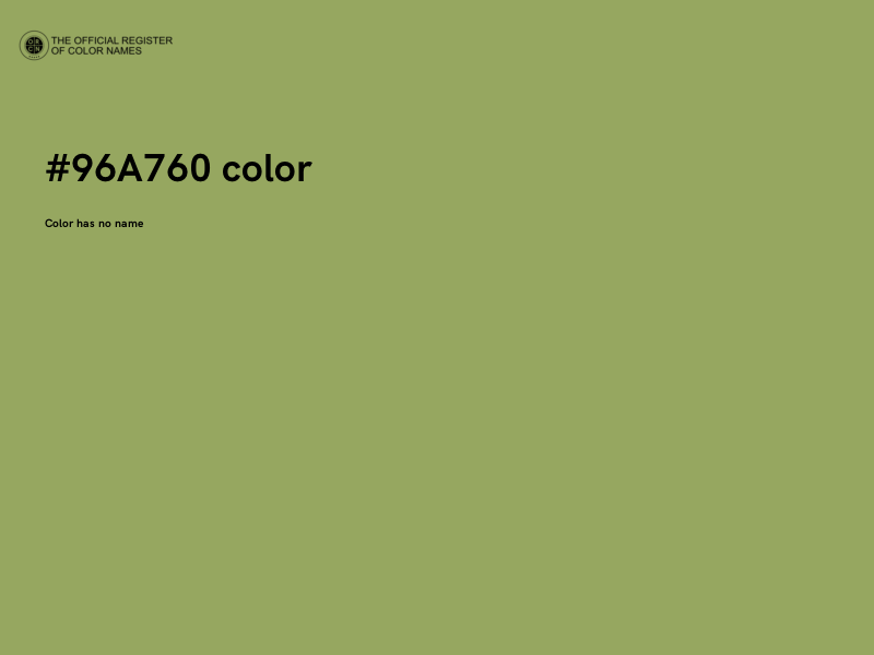 #96A760 color image