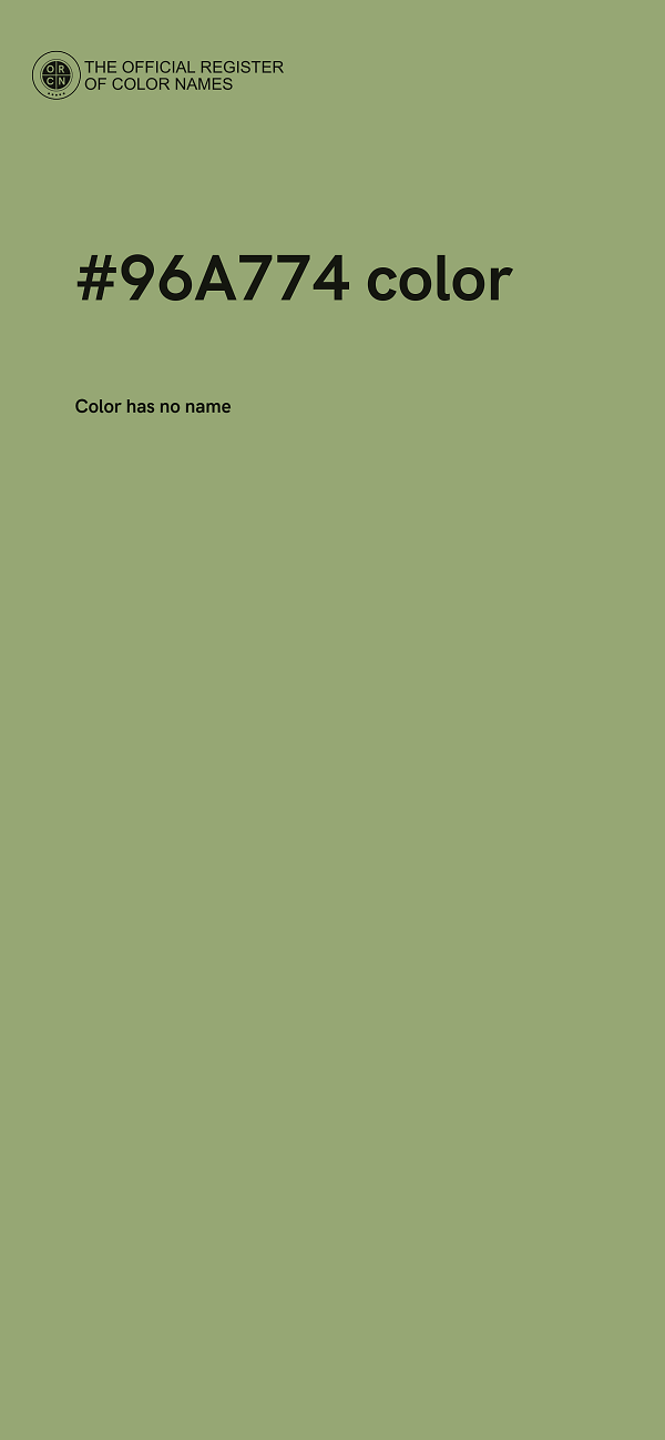 #96A774 color image