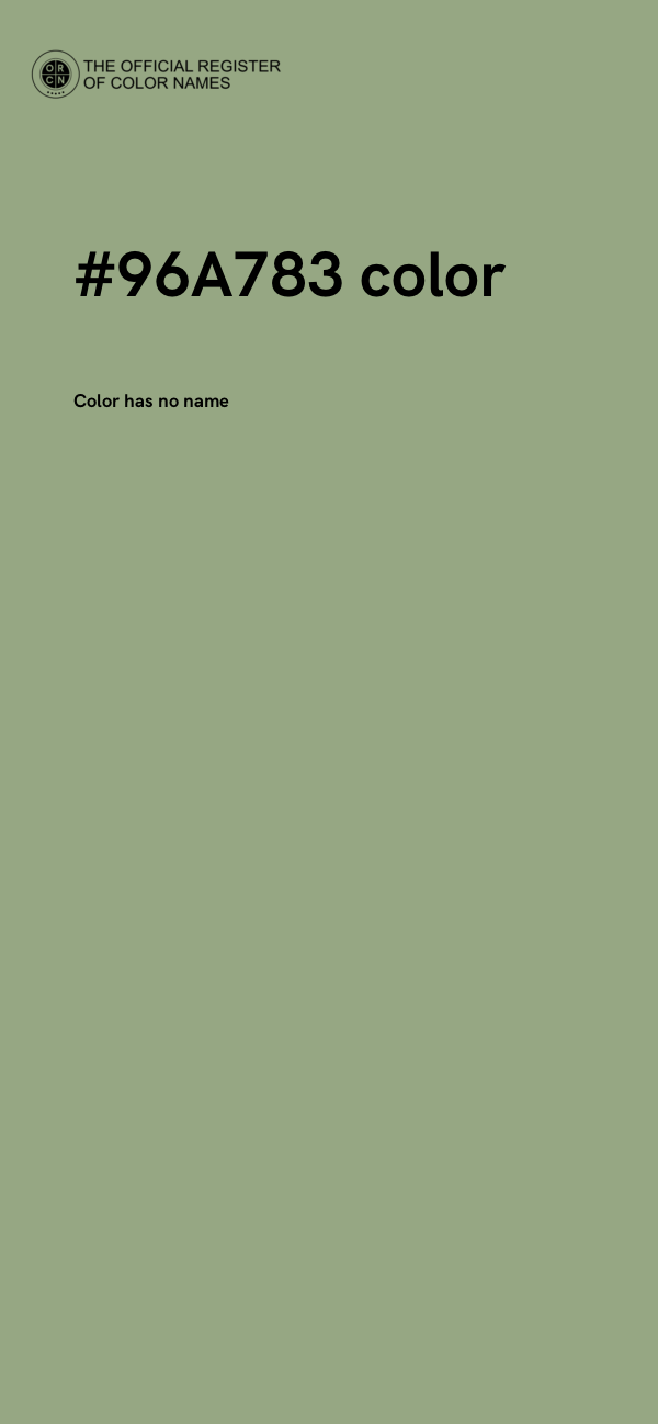#96A783 color image