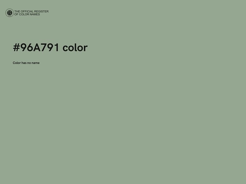 #96A791 color image