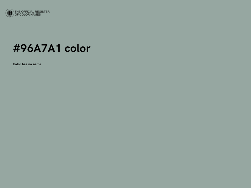 #96A7A1 color image