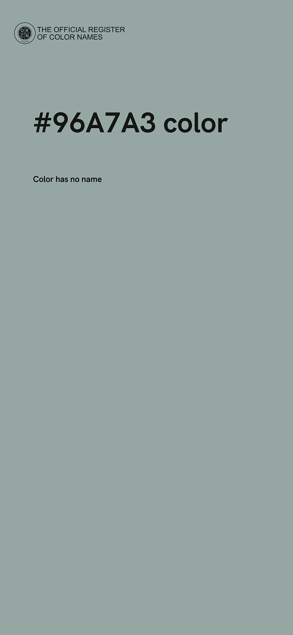 #96A7A3 color image