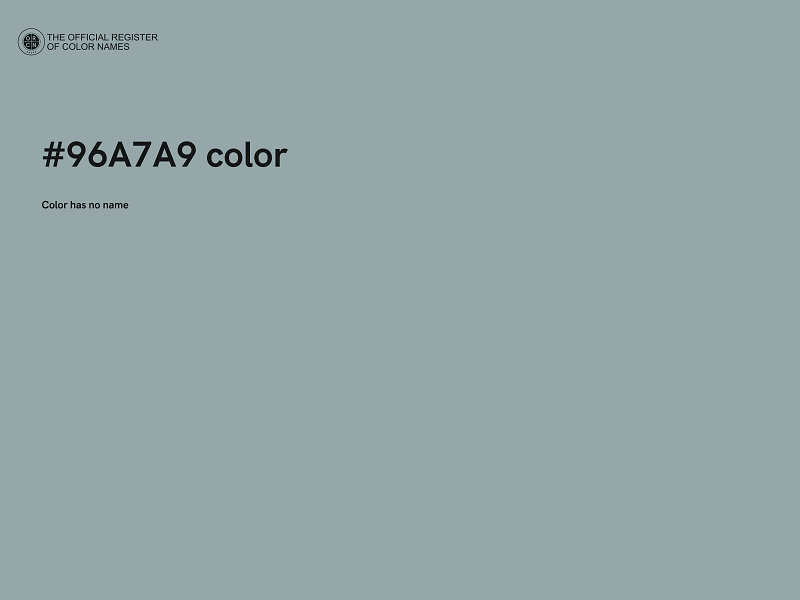 #96A7A9 color image