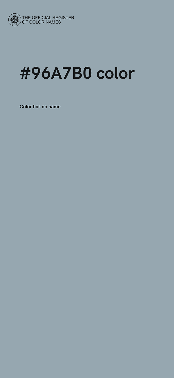 #96A7B0 color image