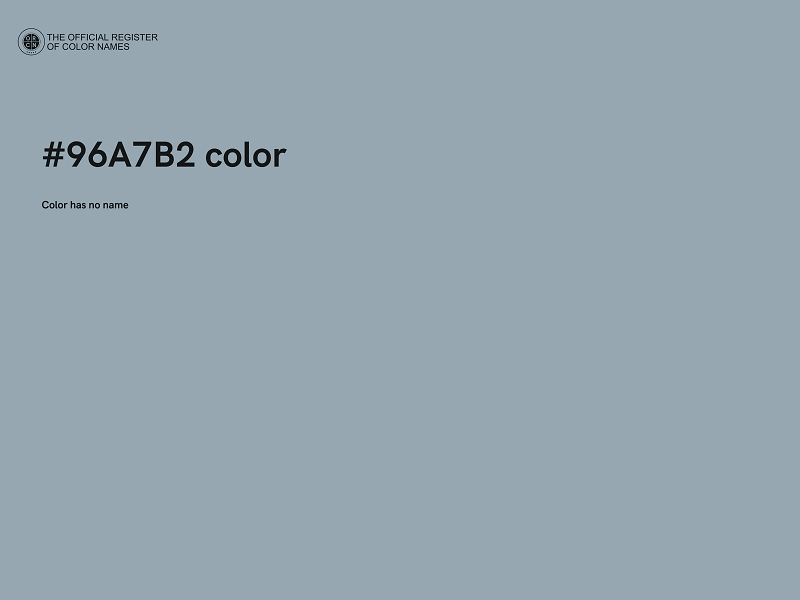 #96A7B2 color image