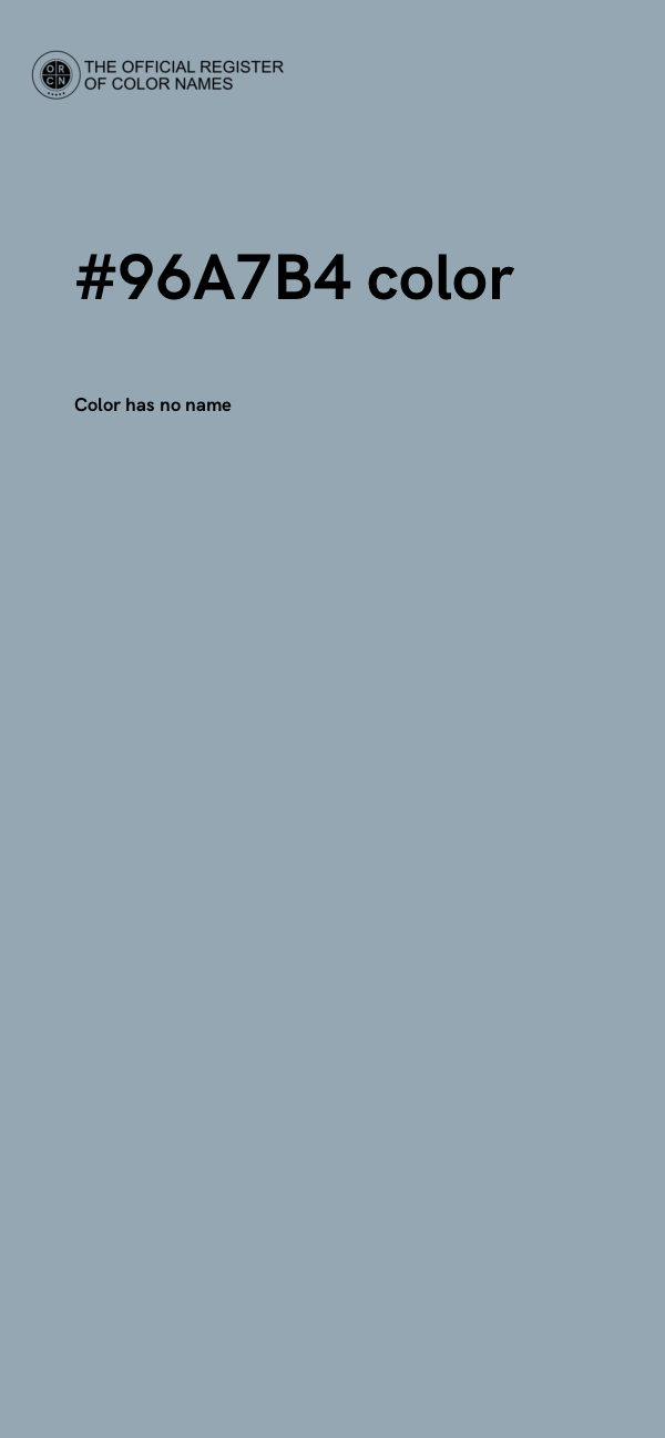 #96A7B4 color image