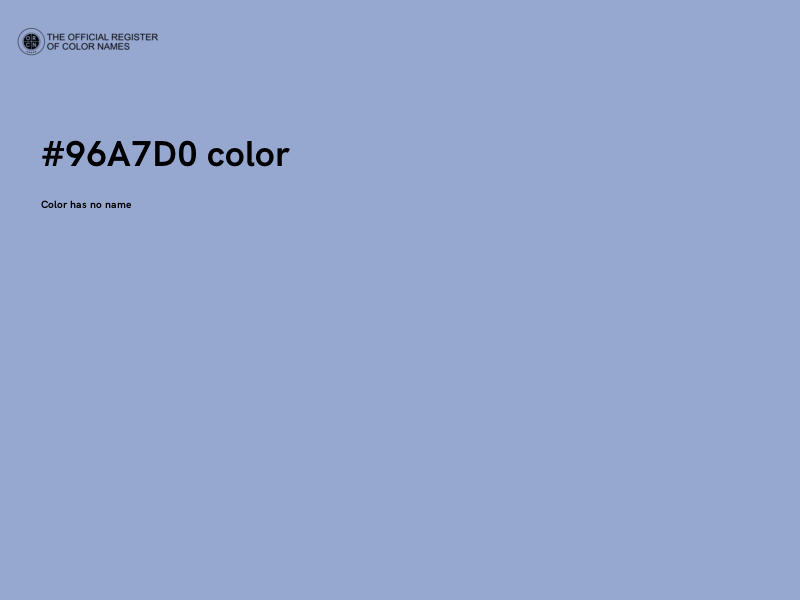 #96A7D0 color image