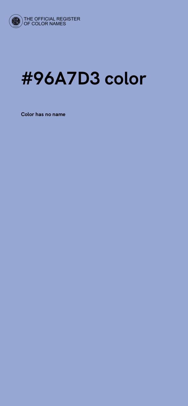 #96A7D3 color image