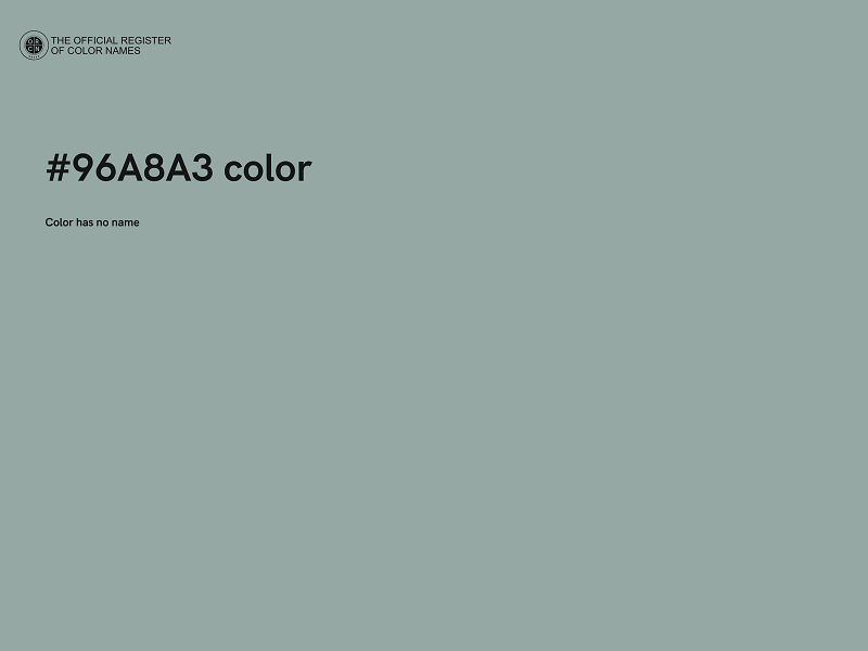 #96A8A3 color image