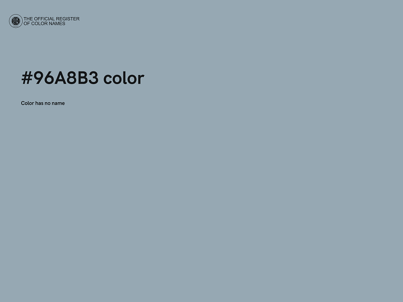 #96A8B3 color image