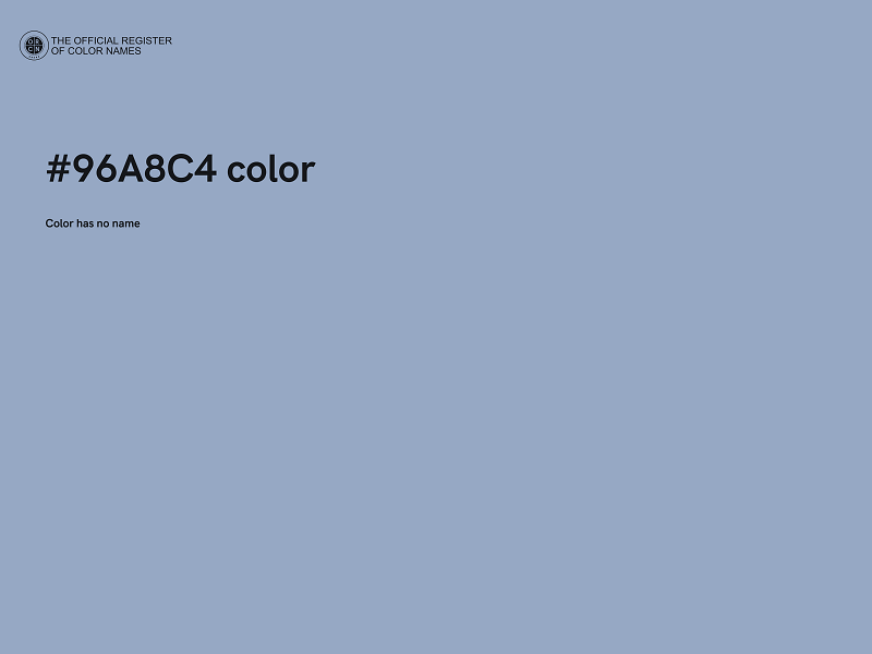 #96A8C4 color image
