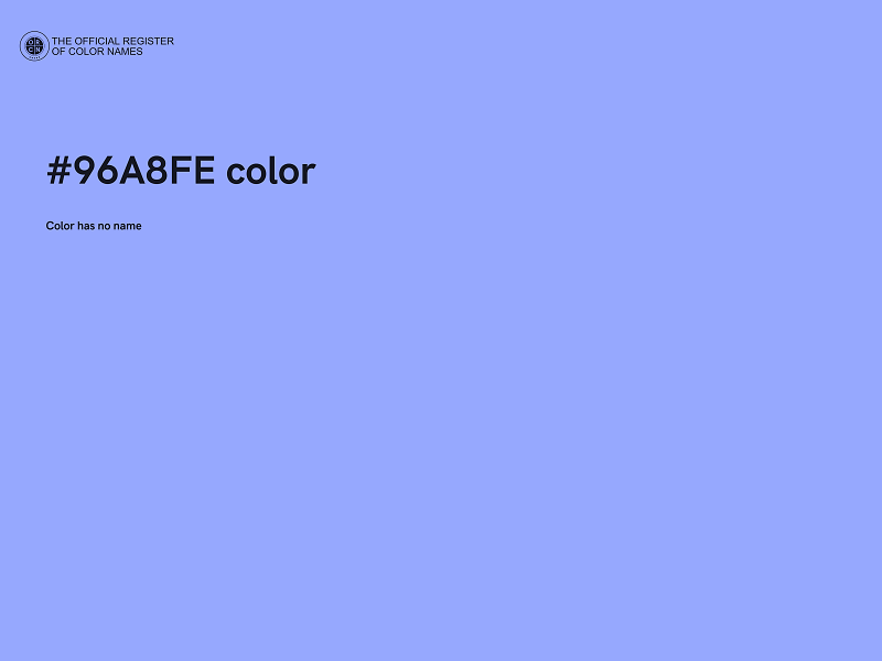 #96A8FE color image