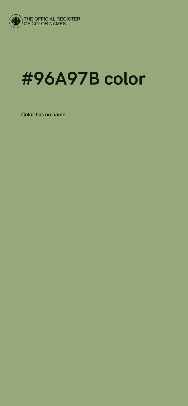 #96A97B color image