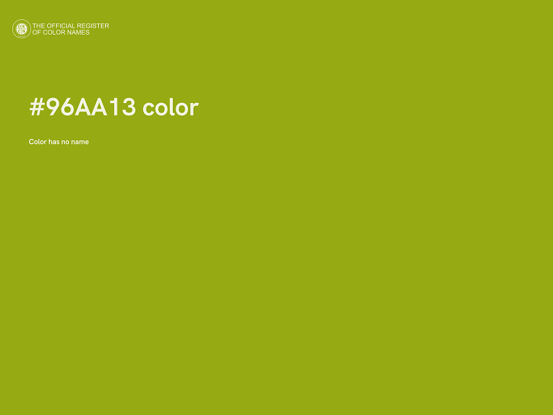 #96AA13 color image