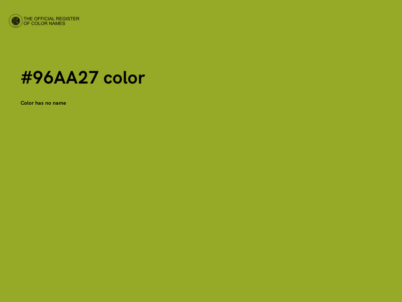 #96AA27 color image