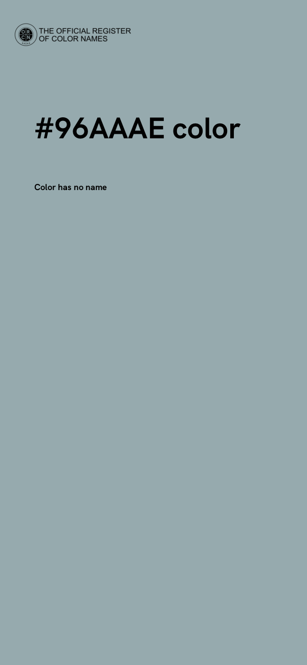 #96AAAE color image
